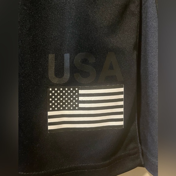 Men’s Black USA Pro Flow Basketball Shorts - Picture 3 of 4